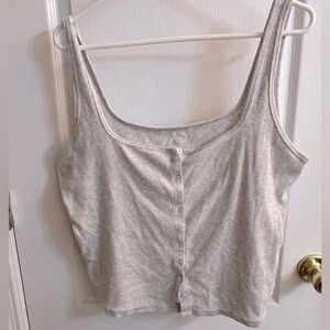 Hollister - EUC button down tank in gray - Sz XXL